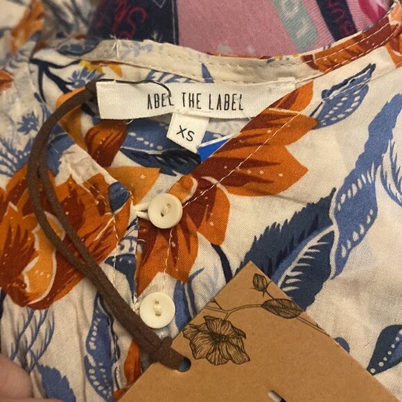 NWT ABEL THE LABEL ocean breeze floral dress XS - Picture 5 of 7